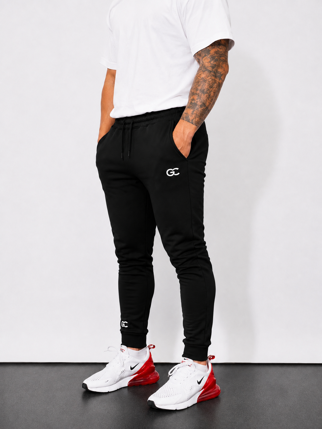 GC-A Joggers in Black-Regular Slim Fit