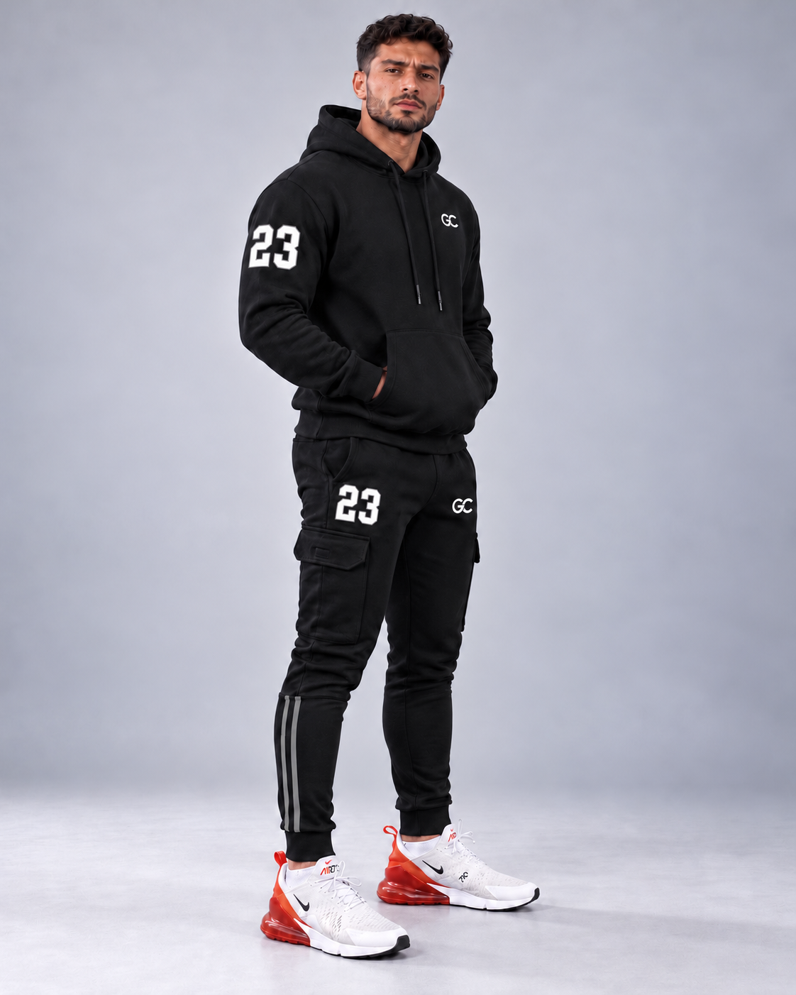 GC N-23 Tracksuits- Cargo sweatpants & Heavyweight Oversized Hoodie