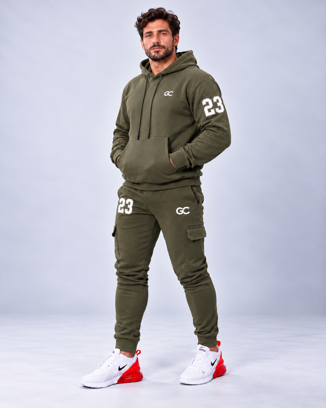 GC N-23 Tracksuits- Cargo sweatpants & Heavyweight Oversized Hoodie