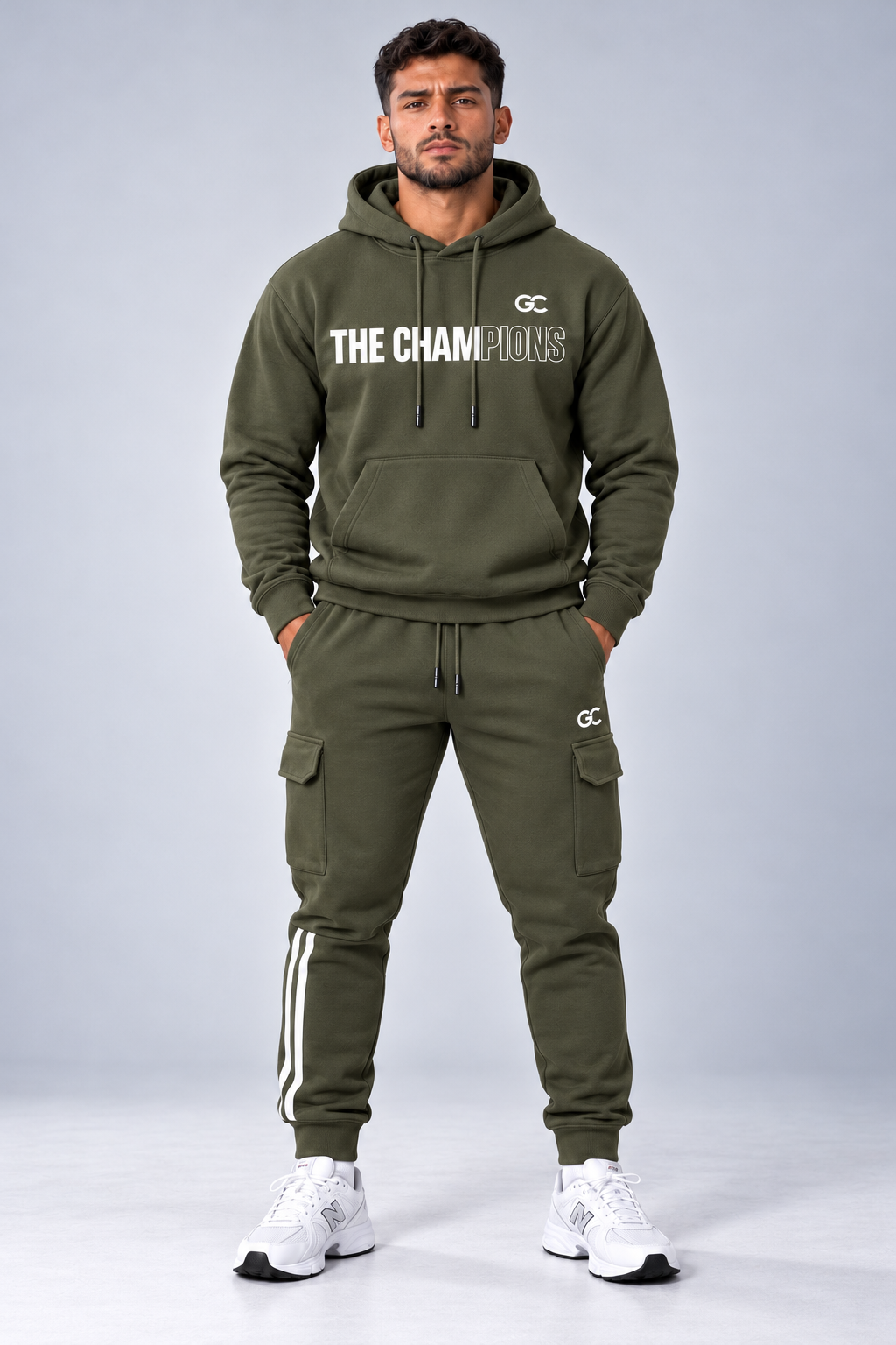 GC The Champions Tracksuit - Heavyweight Oversized Hoodie & Cargo Sweatpants