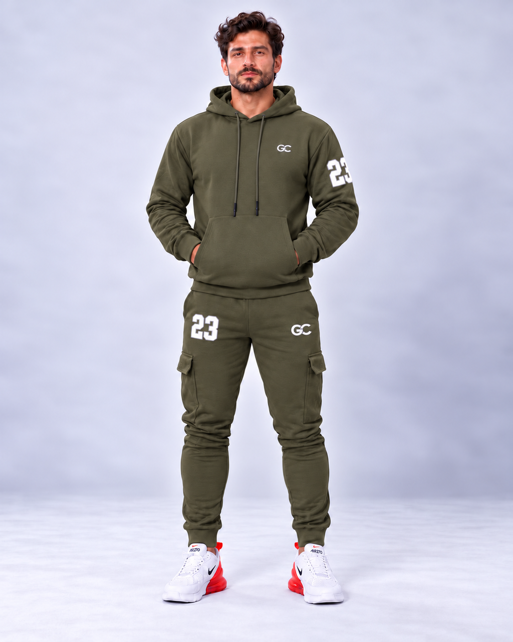 GC N-23 Tracksuits- Cargo sweatpants & Heavyweight Oversized Hoodie
