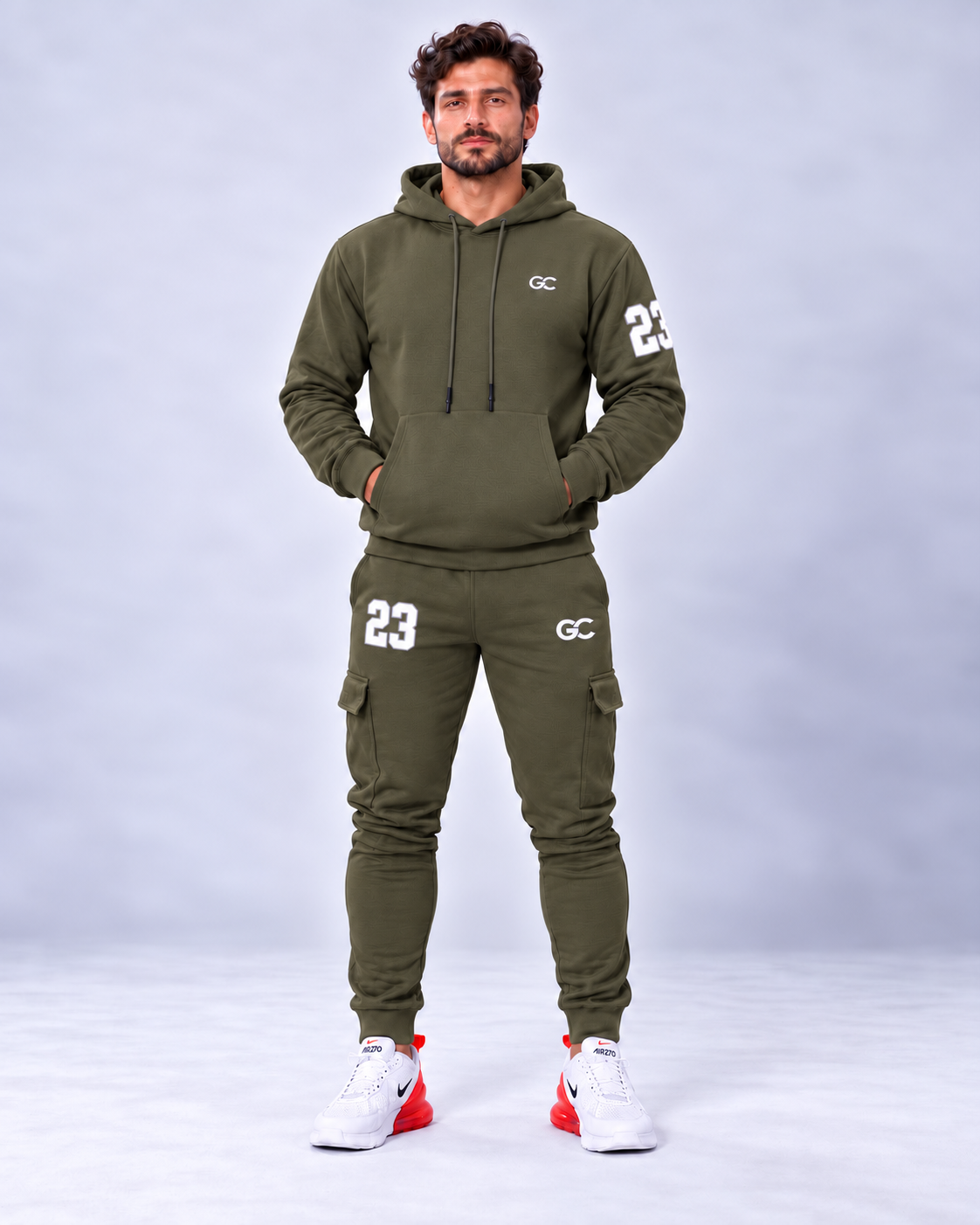 GC N-23 Tracksuits- Cargo sweatpants & Heavyweight Oversized Hoodie