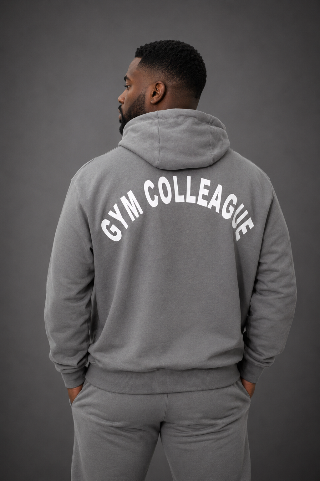 GC UNISEX HOODIE STONE GREY