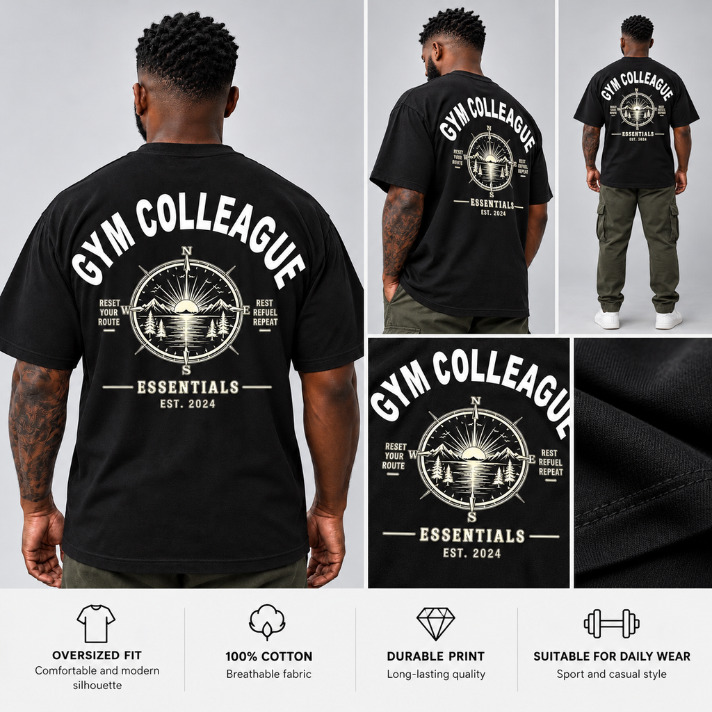 GC Oversized Compass Tee-100% Cotton
