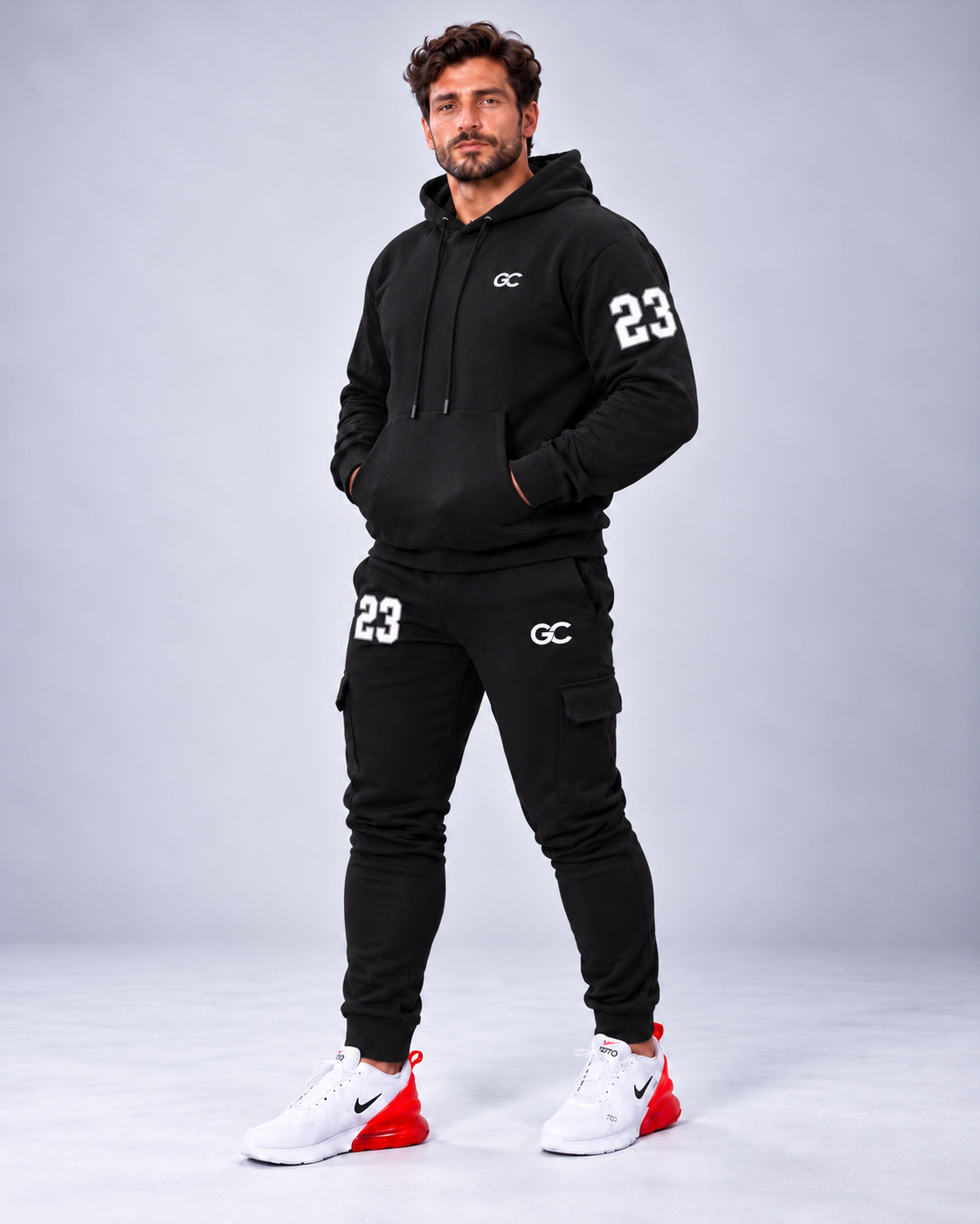 GC N-23 Tracksuits- Cargo sweatpants & Heavyweight Oversized Hoodie
