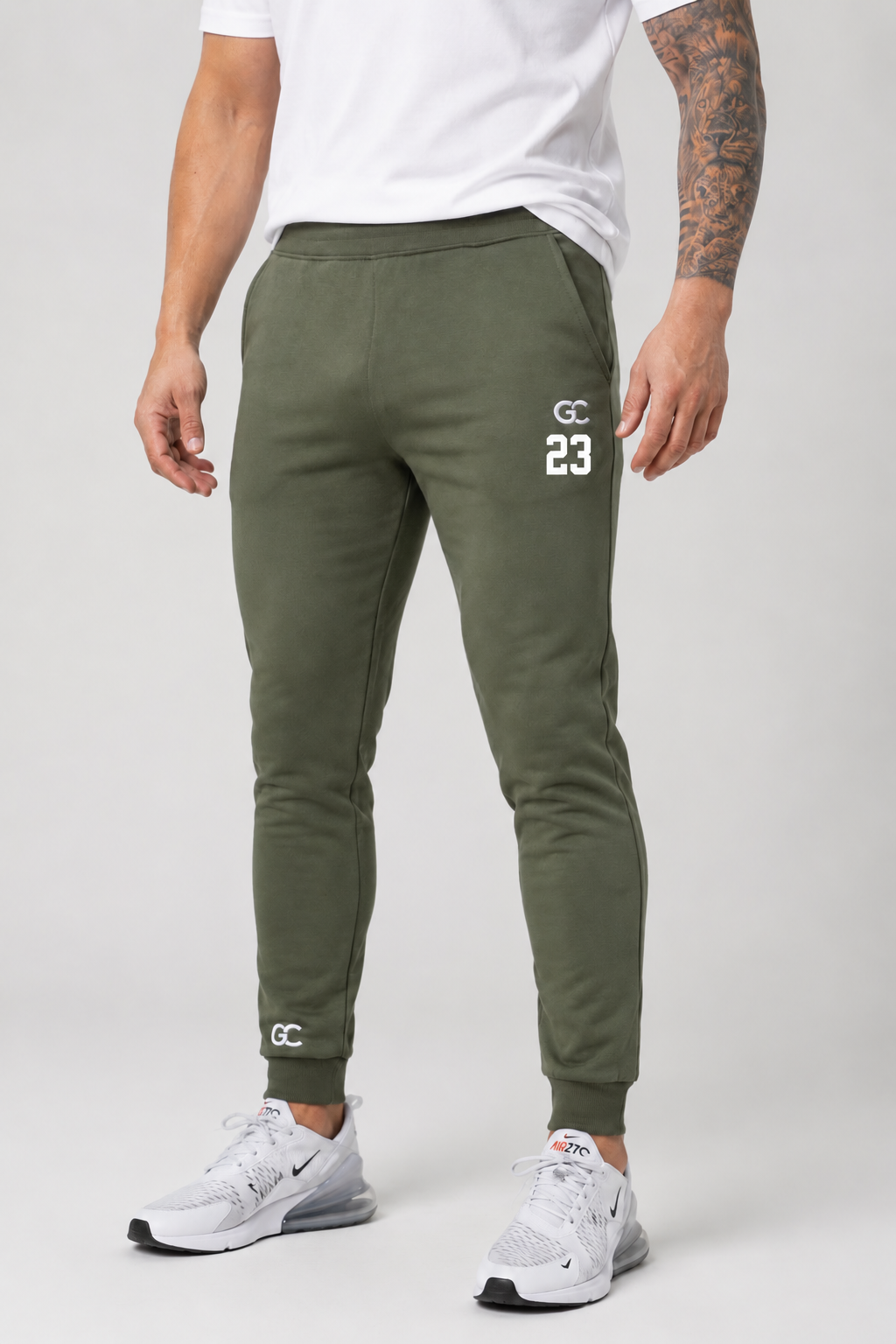 GC CNO 23 & 33 Regular Fit Joggers- Olive green