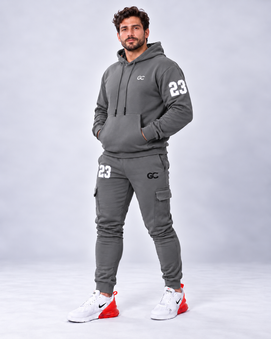 GC N-23 Tracksuits- Cargo sweatpants & Heavyweight Oversized Hoodie