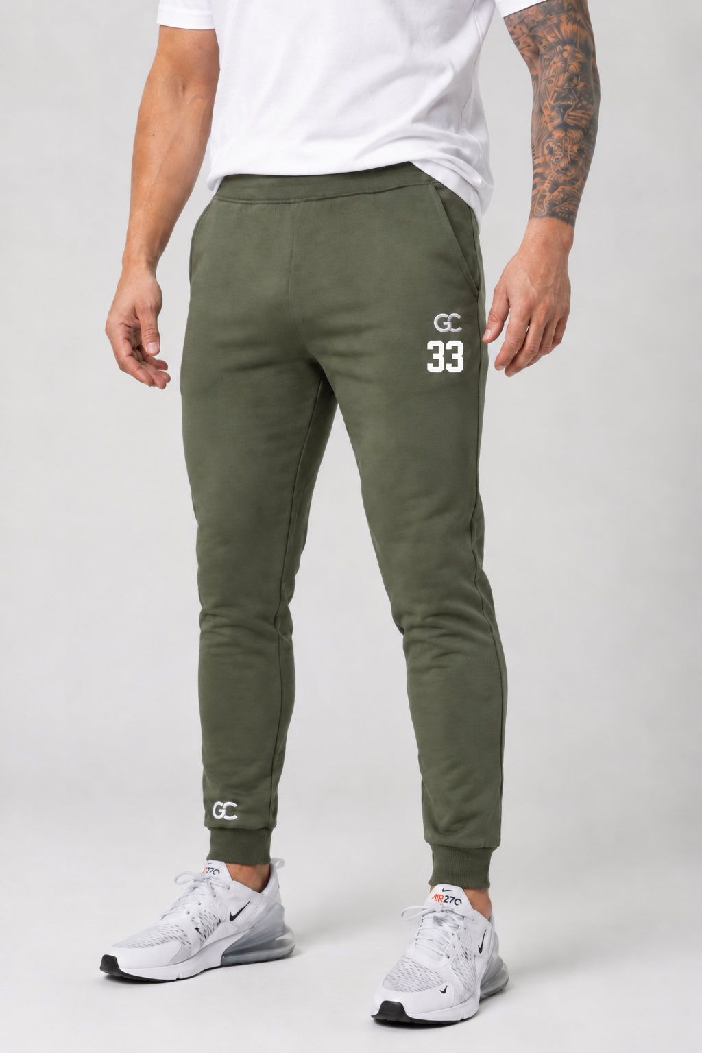 GC CNO 23 & 33 Regular Fit Joggers- Olive green