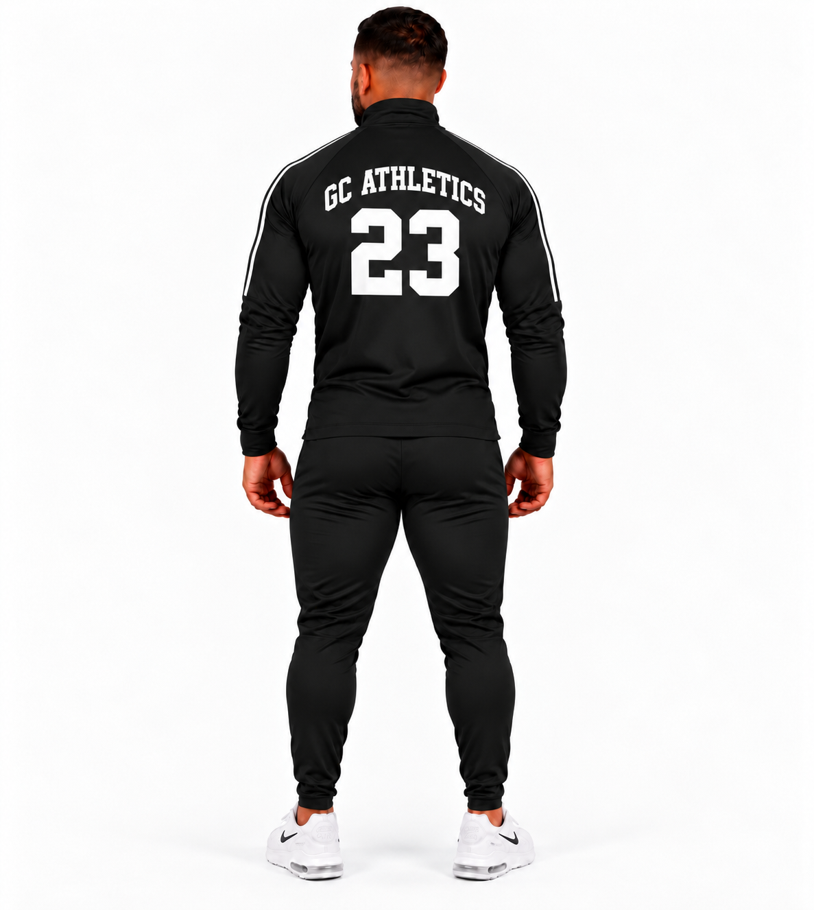Gc Pro-23 Tracksuit - Muscle Fit Full zip & Petite Jogger Set - Black