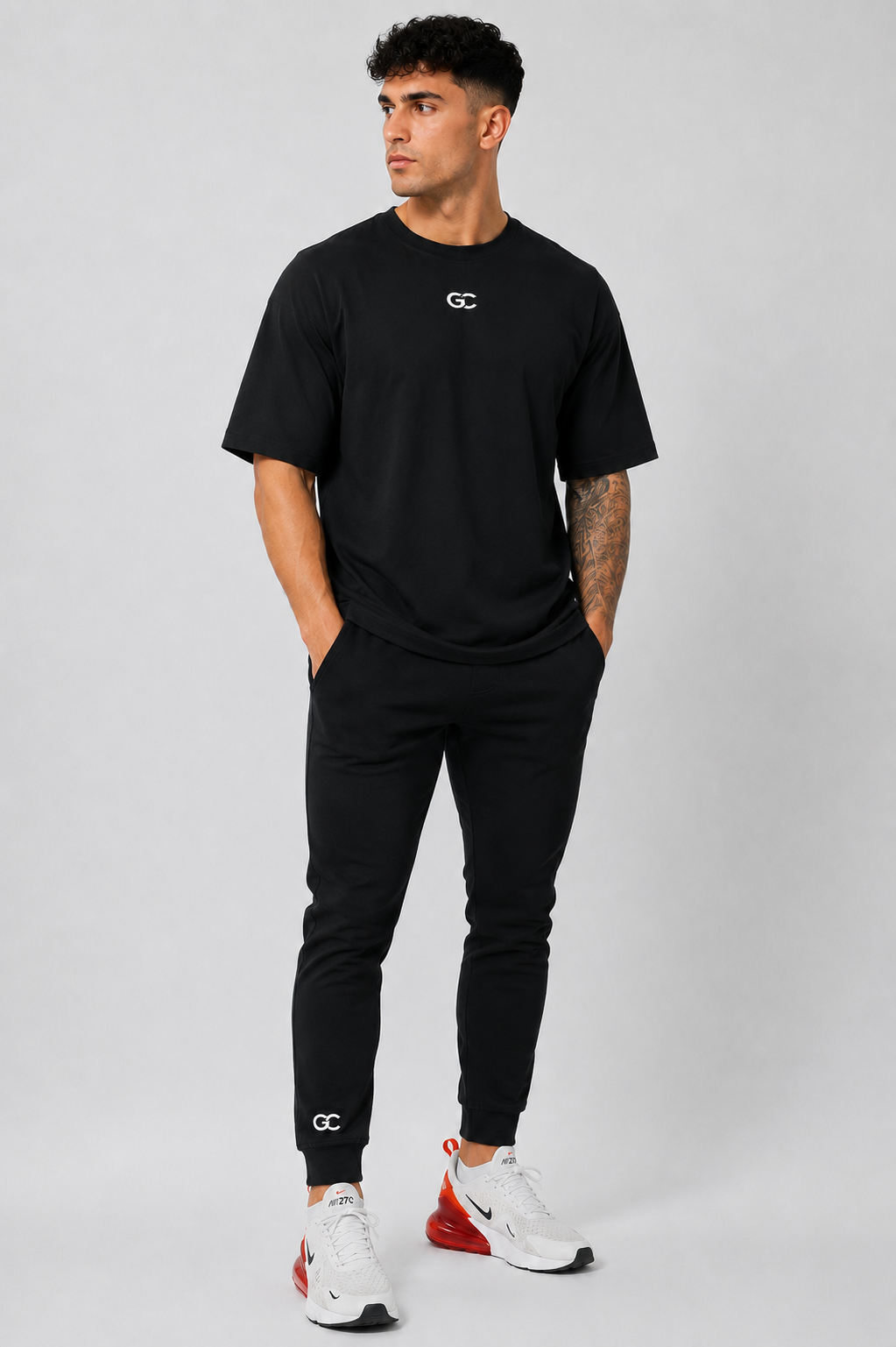 GC JOGGER&OVERSIZE TEE IN BLACK