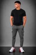 GC CARGO&SIGNATURE TEE SET-IN GREY&BLACK