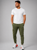 GC CARGO&SIGNATURE TEE SET-IN OLIVE GREEN&WHITE