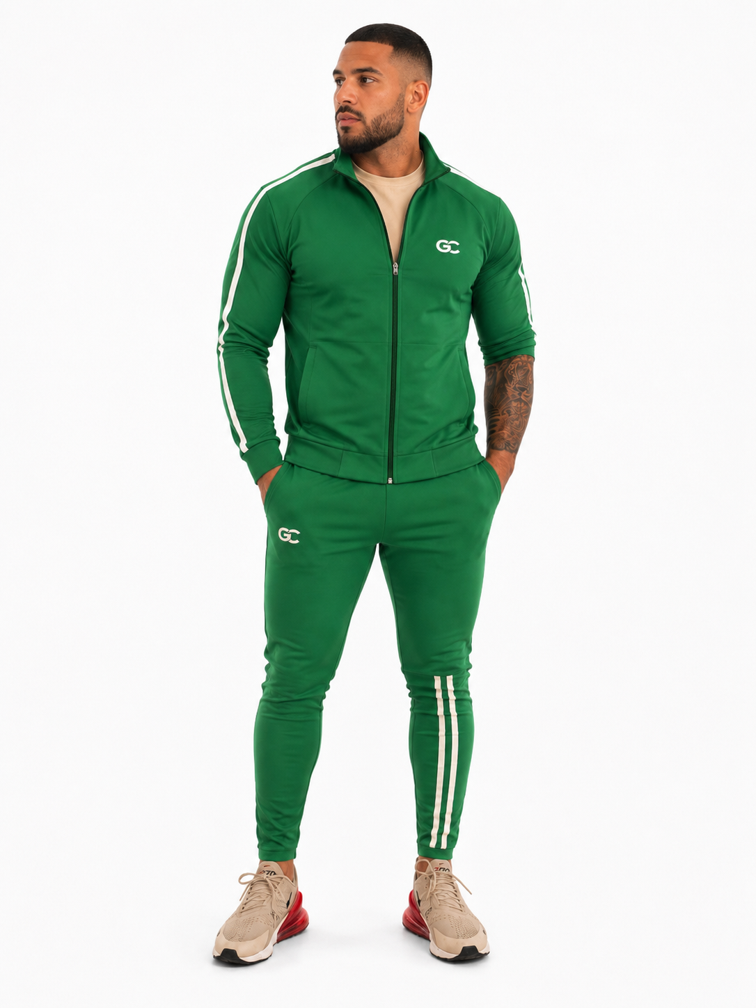 GC PRO JOGGER&FULL ZIP SET IN GREEN