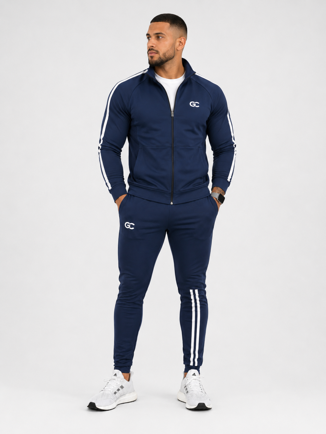 GC PRO JOGGER&FULL ZIP SET IN NAVY BLUE