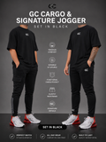 GC CARGO+SIGNATURE JOGGER SET- IN BLACK