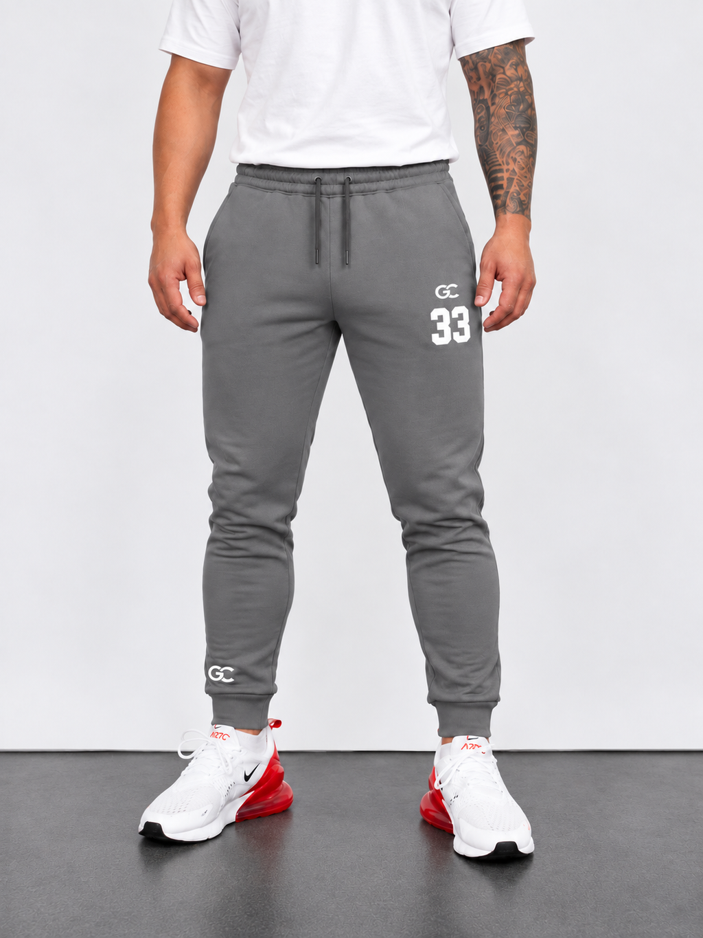 GC CNG 23 & 33 Regular Fit Joggers IN GREY