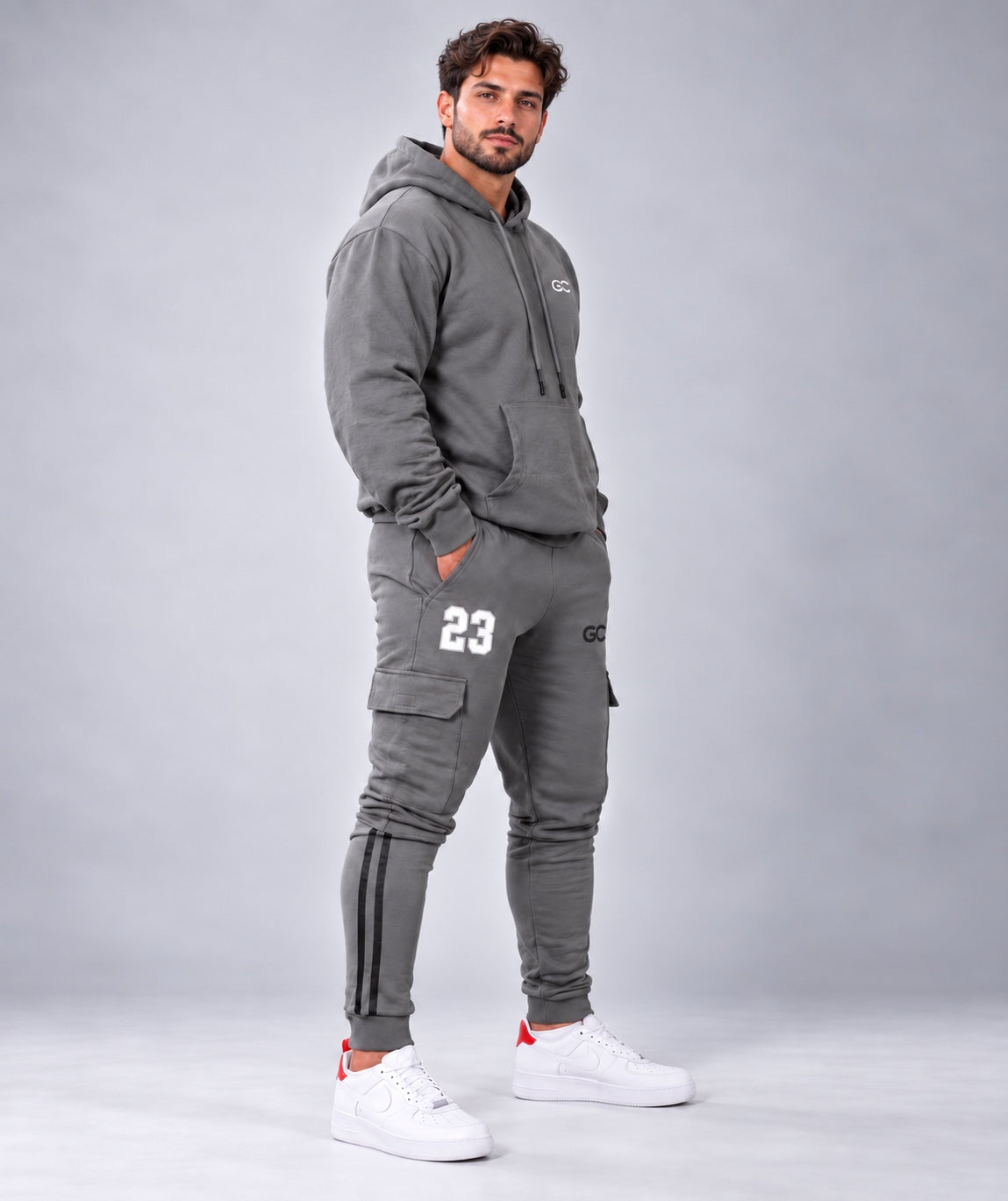 GC N-23 Tracksuits- Cargo sweatpants & Heavyweight Oversized Hoodie