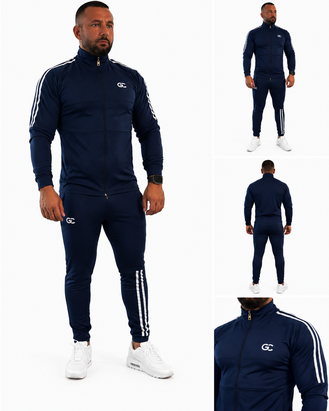 summer Full Zip Performance Jacket in Navy Blue