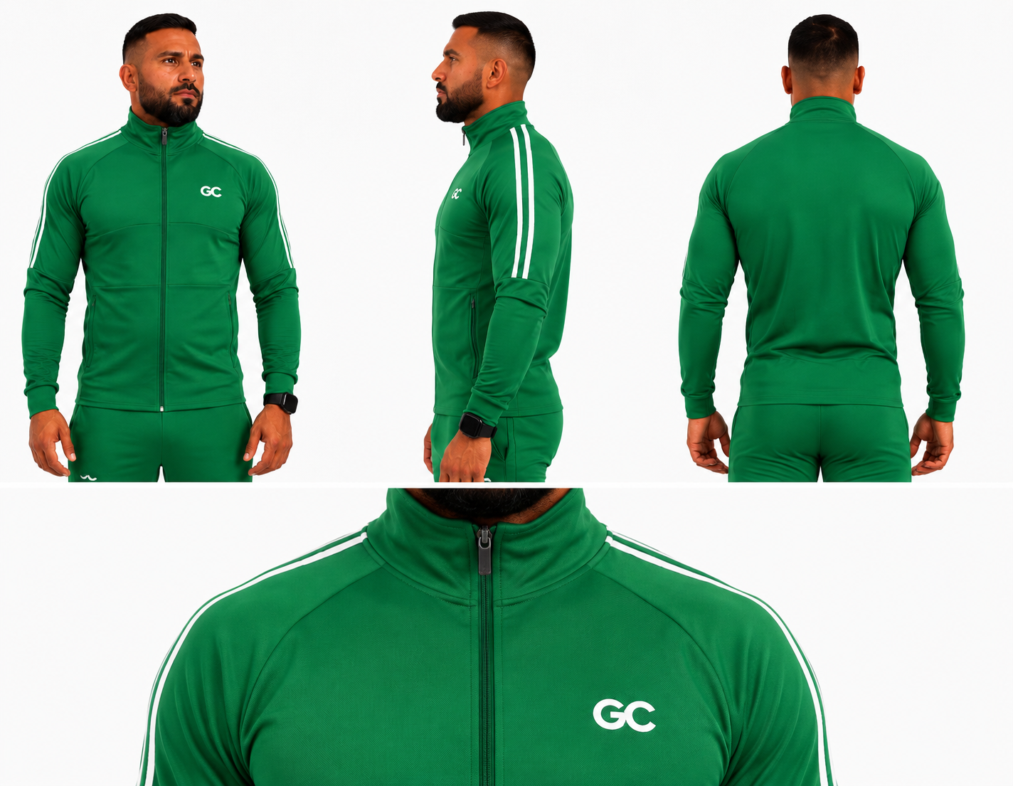 Summer Full Zip Performance Jacket in Premium Green
