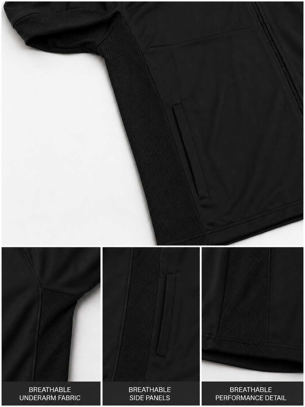 Summer Full Zip Performance Jacket in Premium Black