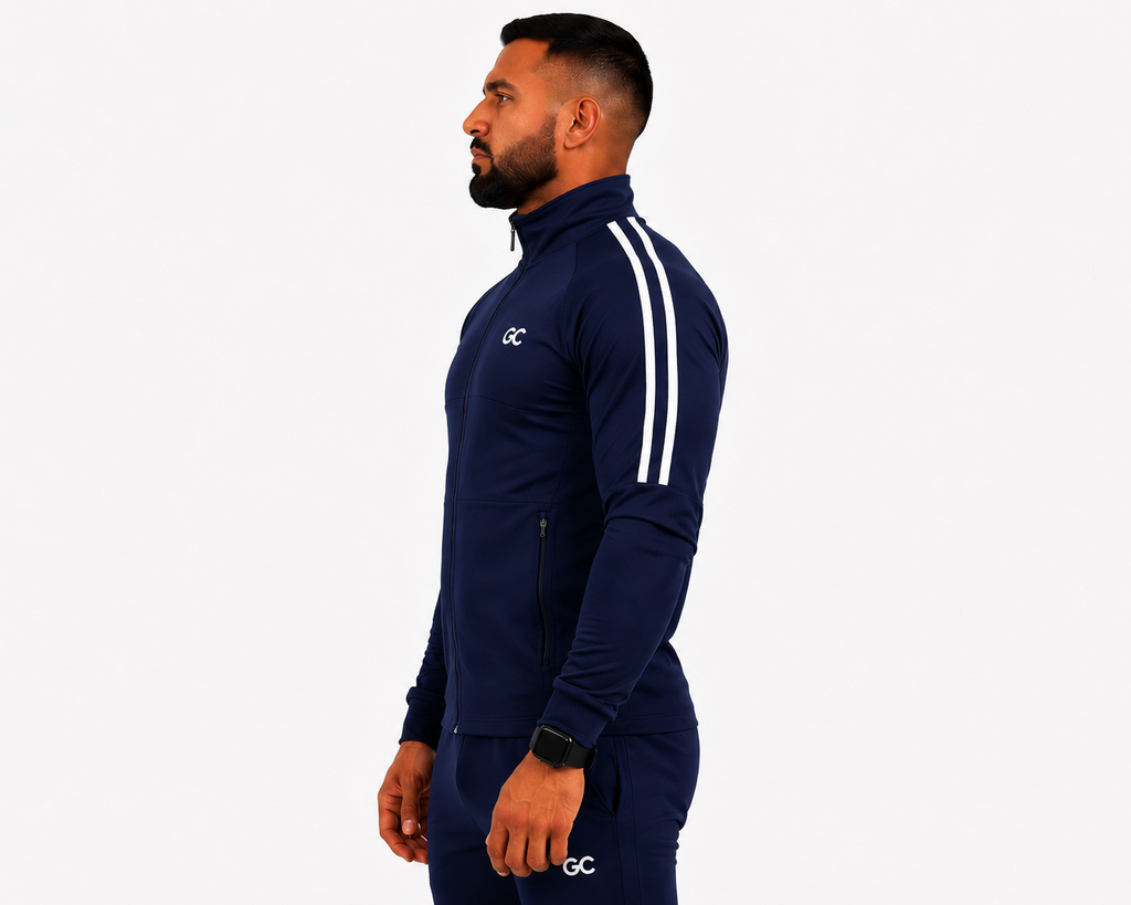 summer Full Zip Performance Jacket in Navy Blue