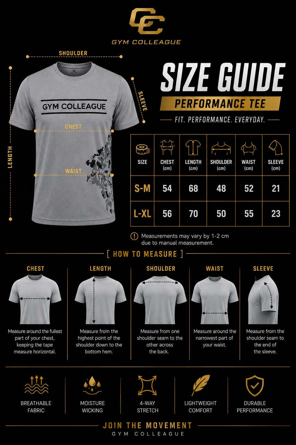 GC PRO TEE-STONE GREY
