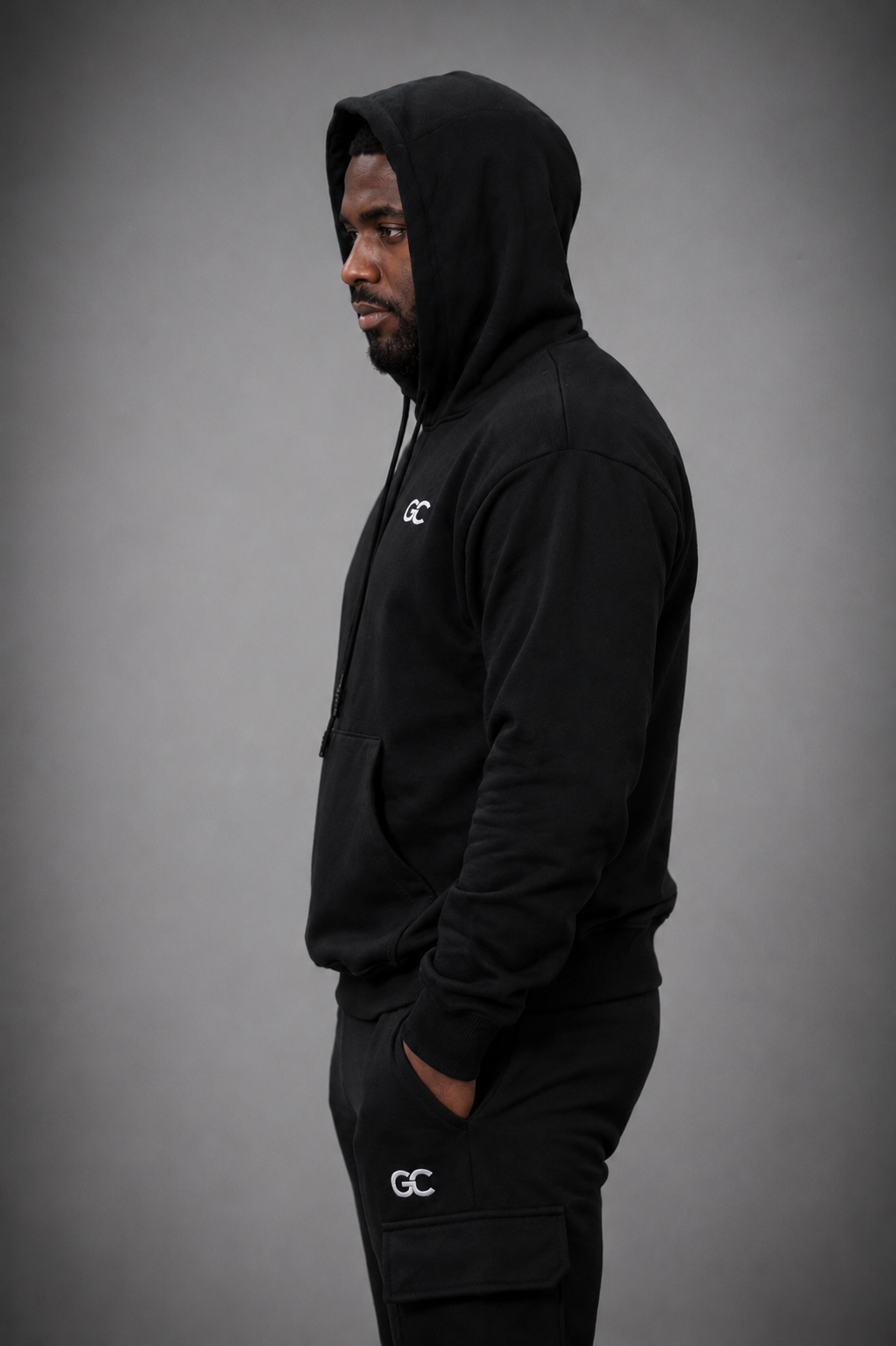 GC UNISEX HOODIES BLACK
