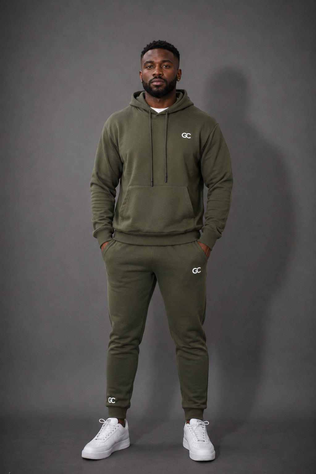 GC SIGNATURE TRACKSUIT SET-IN OLIVE GREEN