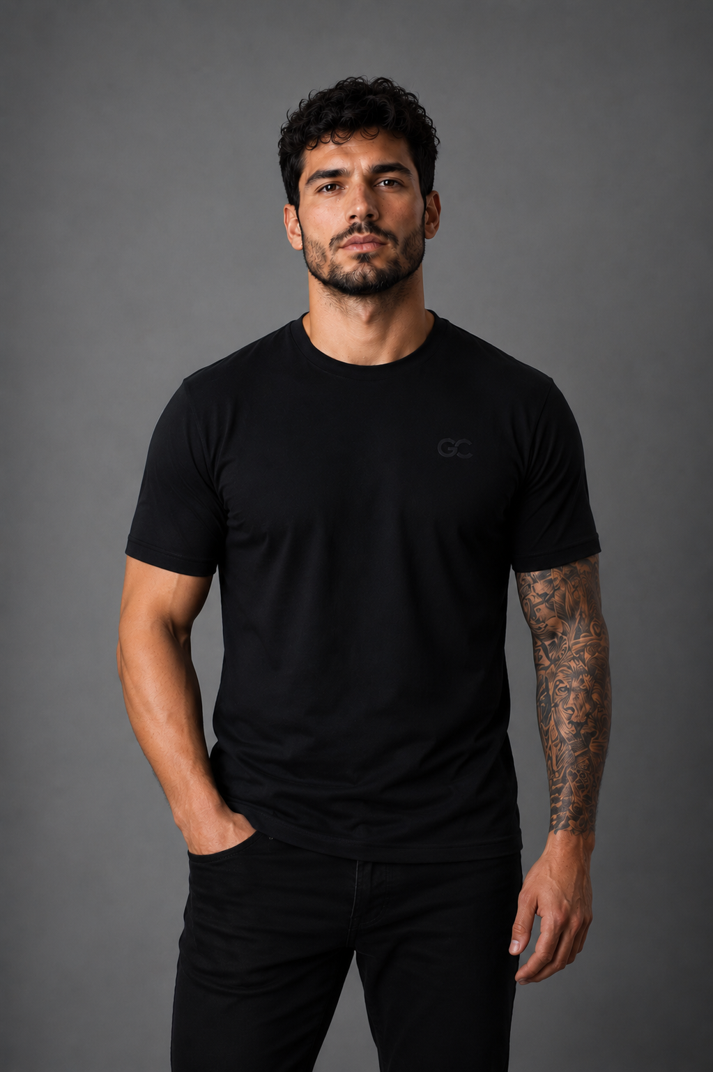 GC SIGNATURE TSHIRT BLACK