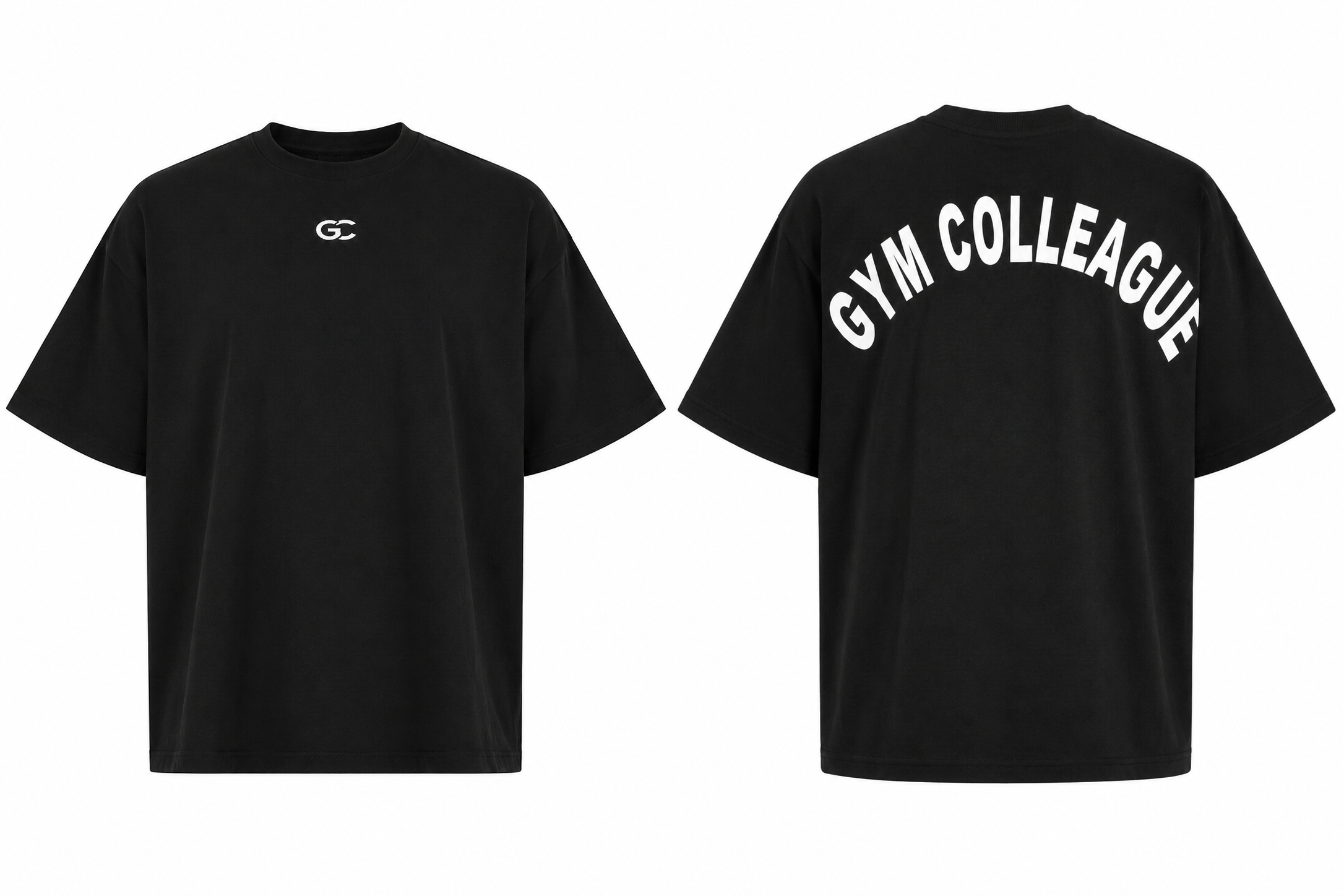 GC SIGNATURE&OVERSIZE TEE IN BLACK