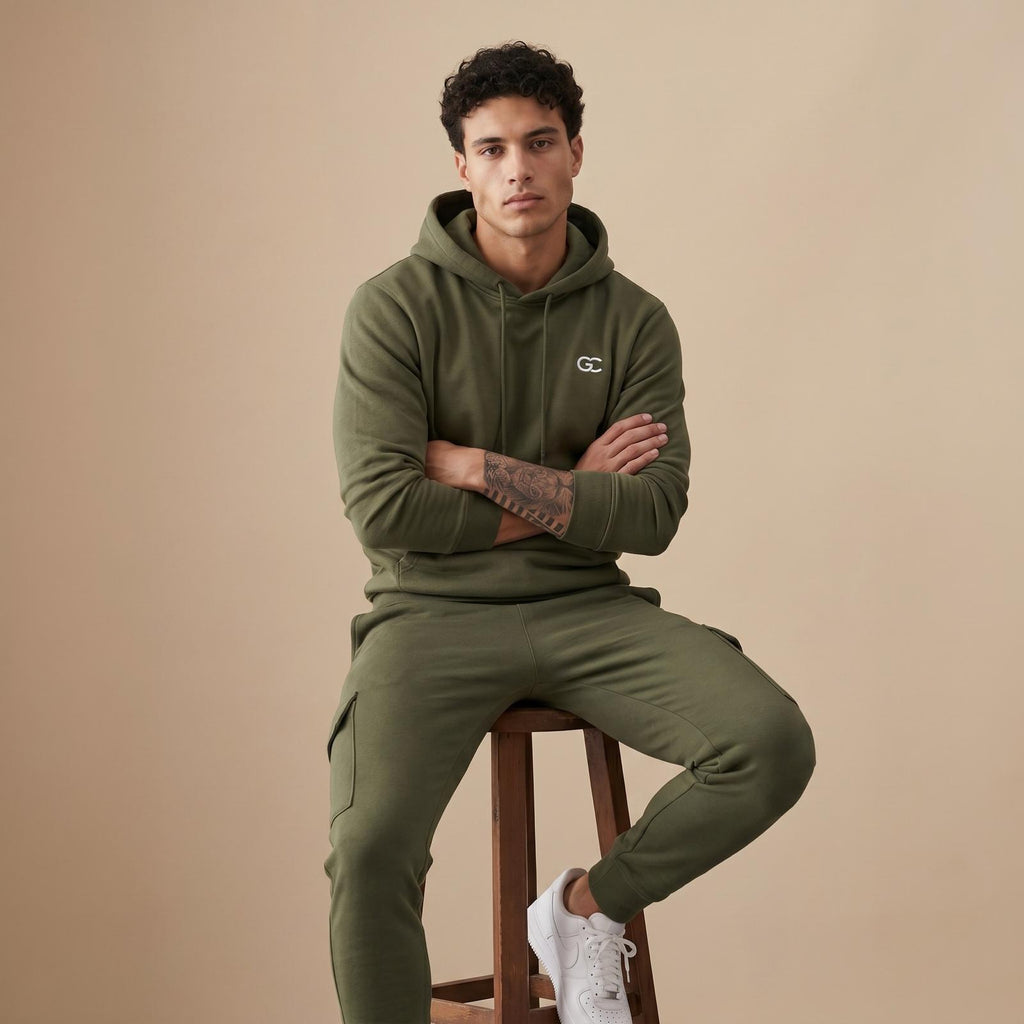 GC CARGO TRACKSUIT SET-IN OLIVE GREEN