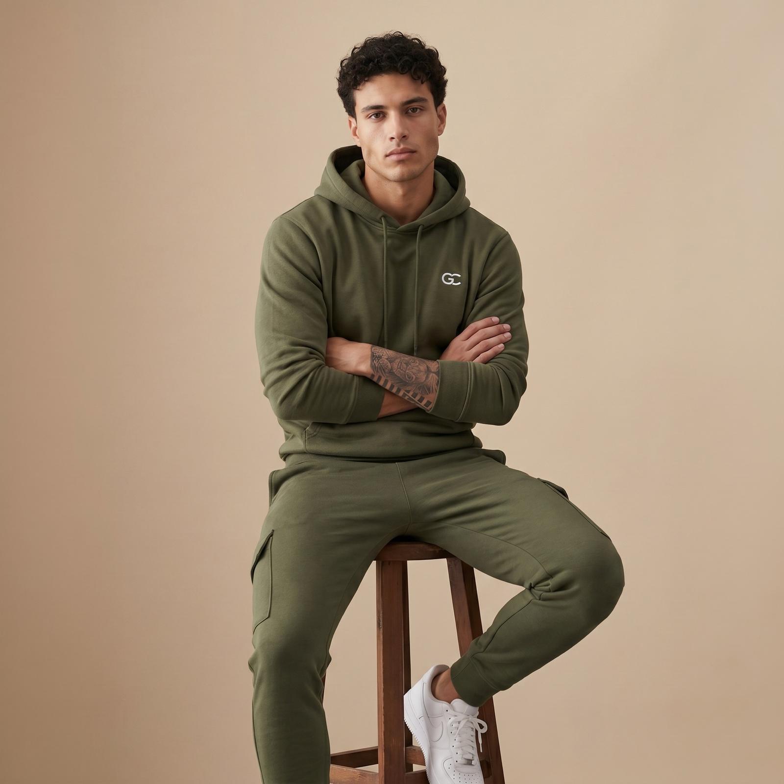 GC CARGO TRACKSUIT SET-IN OLIVE GREEN